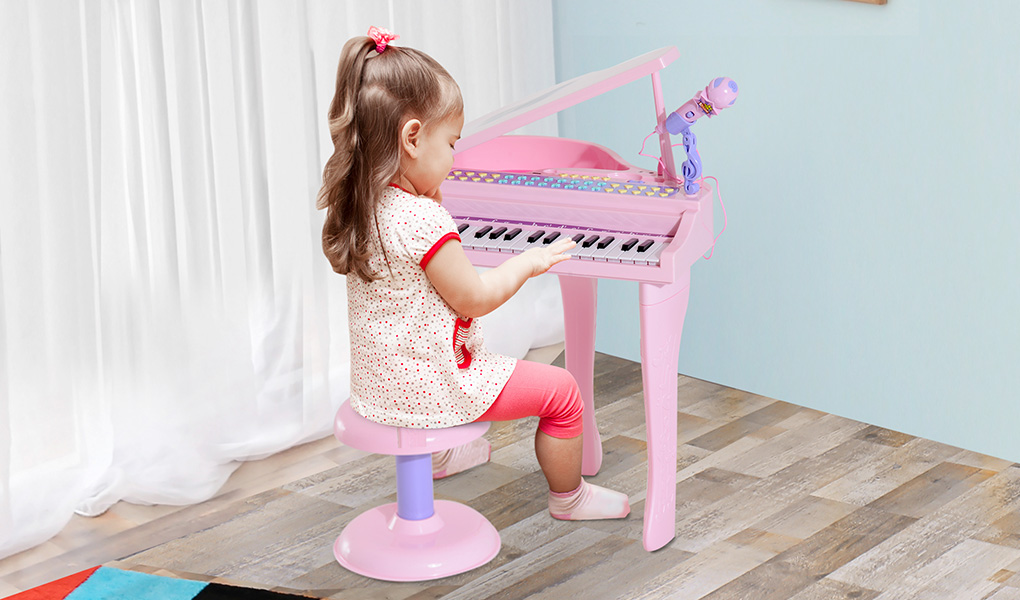 pink toy piano play set from Aosom.com