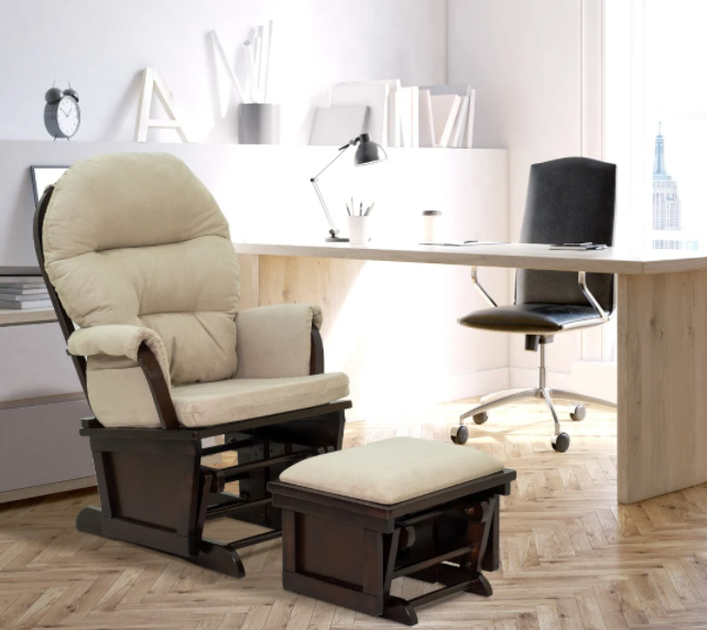 Plush Office Chair with footrest from Aosom.com