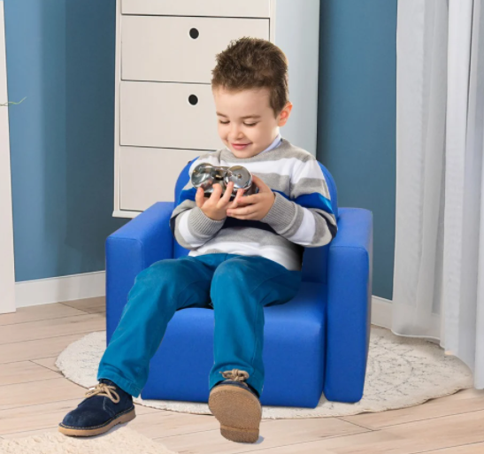 Blue kids sofa chair by Aosom.com