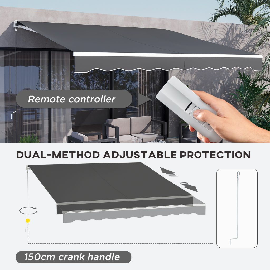 Outsunny 12' x 10' Electric Retractable Awning